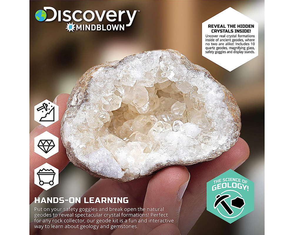 Научный набор Поиск Жеод (10 шт) Mystery Crystals Geode 10 Discovery