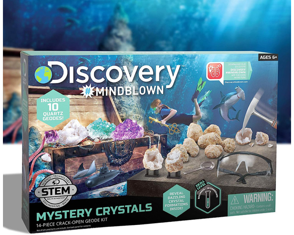 Научный набор Поиск Жеод (10 шт) Mystery Crystals Geode 10 Discovery