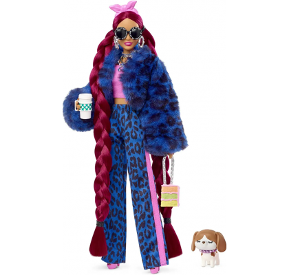 Кукла Барби с питомцем Barbie Extra and Pet Burgundy