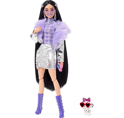 Кукла Барби с питомцем Barbie Extra and Pet Lilac