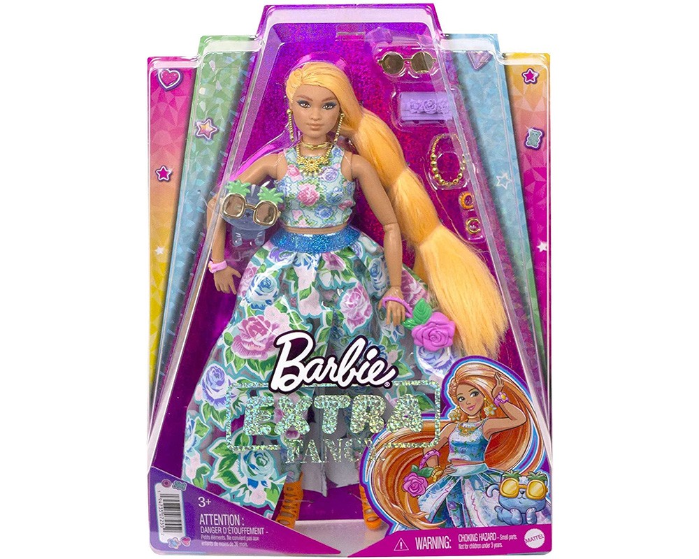 Кукла Барби с питомцем Barbie Extra Fancy in Floral Gown Котёнок