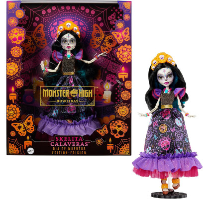 Коллекционная кукла Monster High Skelita Calaveras Día De Muertos Скелита