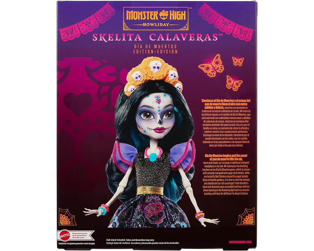 Коллекционная кукла Monster High Skelita Calaveras Día De Muertos Скелита