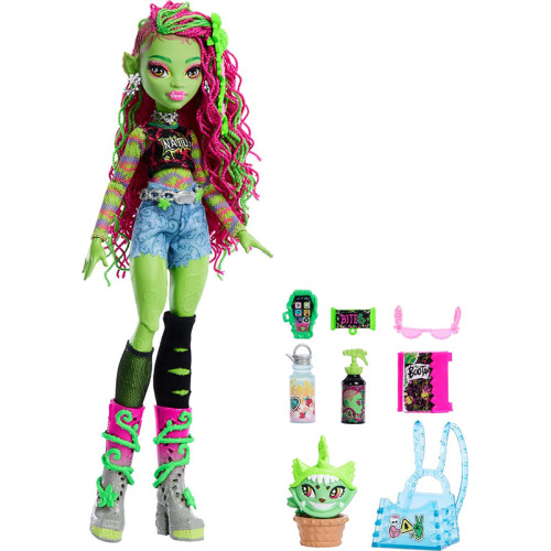 Кукла Monster High базовая Венера МакФлайтрап с питомцем