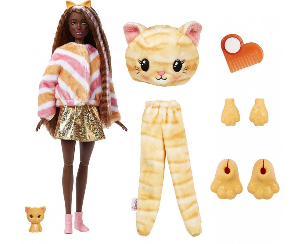 Кукла Barbie Cutie Reveal Kitty (Плюшевый Котёнок)