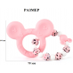 Силиконовый грызунок-прорезыватель для зубов Микки Маус с колечком розовый