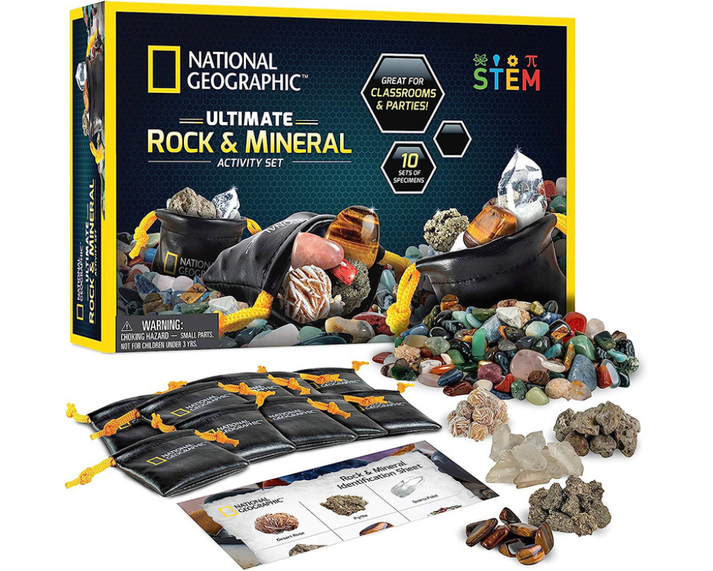 Большой коллекционный набор горных пород и минералов Kids Rock Collection National Geographic