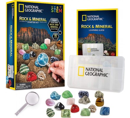 Образовательный коллекционный набор камней и минералов Rocks and Minerals National Geographic