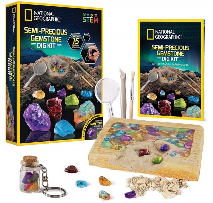 Научный набор Набор для раскопок камней Semi-Precious Gemstone Dig Kit