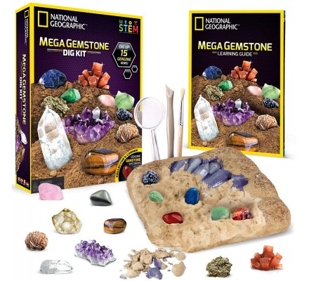 Научный набор Набор для раскопок камней Mega Gemstone Dig Kit