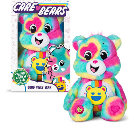 Большой плюшевый мишка Care Bears Good Vibes разноцветный 35 см