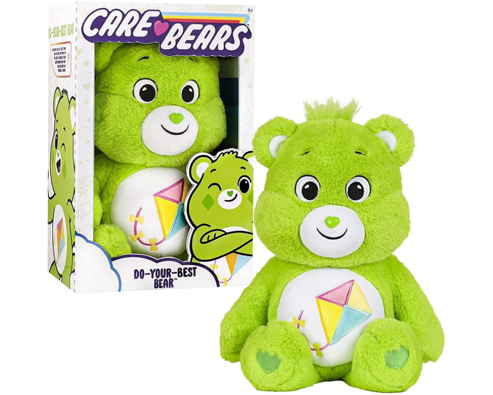 Большой плюшевый мишка Care Bears Best Bear фисташковый 35 см