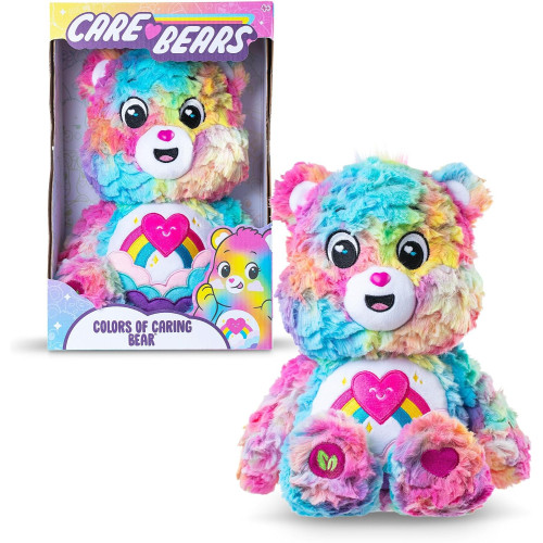 Большой лимитированный плюшевый мишка Care Bears Caring Colours Bear 35 см