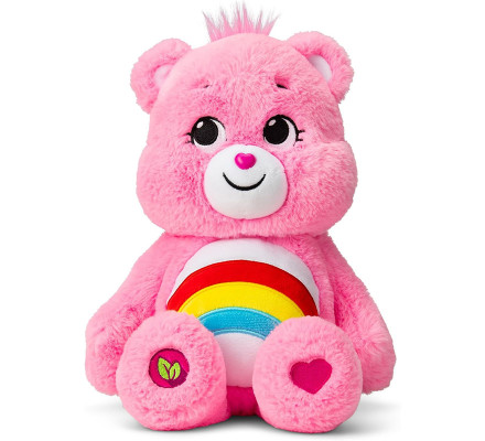 Большой плюшевый мишка Care Bears Cheer Bear розовый 35 см