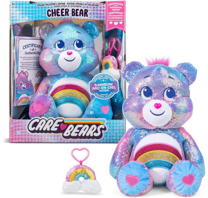 Плюшевый мишка Care Bears с пайетками Cheer Bear