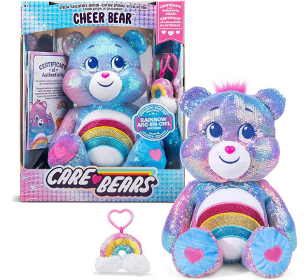 Плюшевый мишка Care Bears с пайетками Cheer Bear