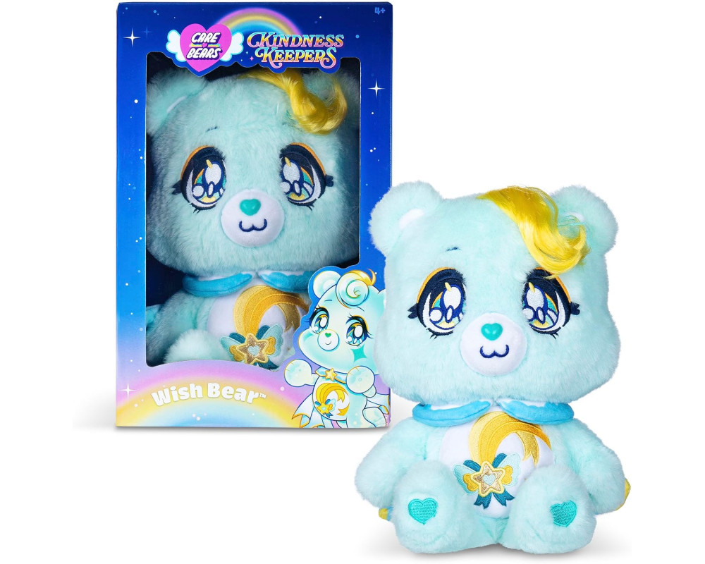 Большой плюшевый мишка Care Bears "Хранители доброты" голубой 35 см Большой плюшевый мишка Care Bears "Хранители доброты" голубой 35 см