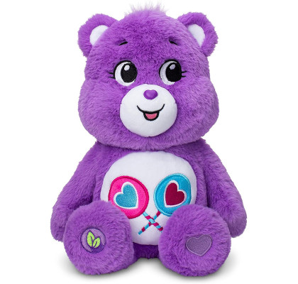 Большой плюшевый мишка Care Bears Share Bear фиолетовый 35 см